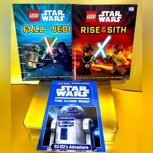 STAR WARS BOOK BUNDLE LEGO RISE OF THE SITH FALL OF THE JEDI & THE CLONE WARS